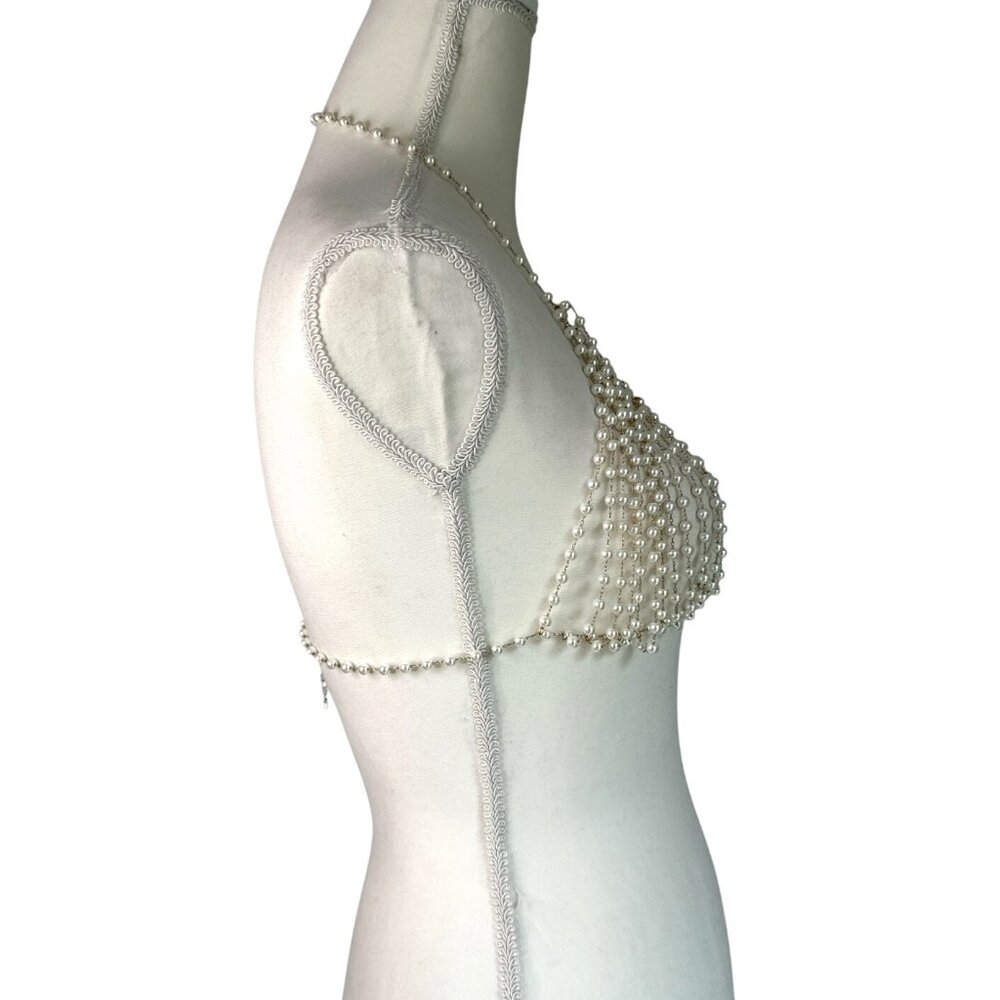 BLUEBELLA Soft Bra in Pearl Medium/Large New Womens Cropped Bralette - Picture 6 of 13